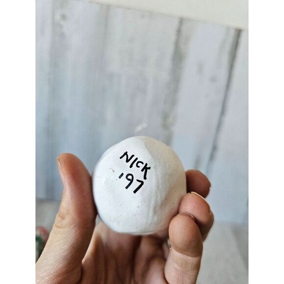 Snowman sparkle glitter Cardinal bird ornament snowball Xmas tree - Picture 16 of 16